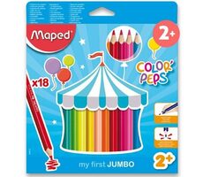 MAPED Pastelky trojboké Jumbo Color'Peps 18ks