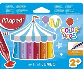 MAPED Trojhranné voskové pastelky Wax Early Age Jumbo 12ks