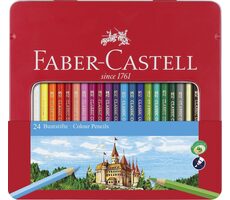 Faber-Castell Pastelky 24ks v plechovém pouzdře