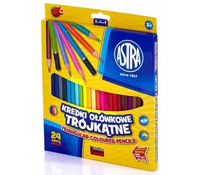 ASTRA Pastelky trojboké 24ks s ořezávátkem