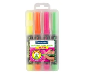 CENTROPEN Zvýrazňovače Flexi Neon 4ks