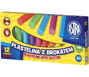 ASTRA Plastelína se třpytkami 12 barev