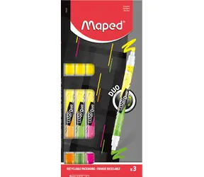 MAPED Zvýrazňovače Maped Fluo Peps Duo Neon - sada 3 ks