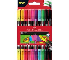 Faber-Castell Fixy Neon oboustranné - 10 barev