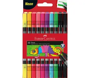 Faber-Castell Fixy Neon oboustranné - 10 barev