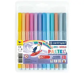 CENTROPEN Fixy 12 barev Pastel