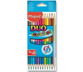 MAPED Pastelky trojboké DUO Color'Peps 12ks