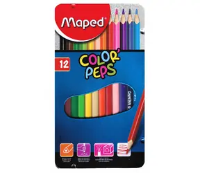 MAPED Pastelky trojhranné Color'Peps 12ks v plechové krabičce