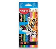 MAPED Pastelky trojboké Color'Peps Animals 12ks