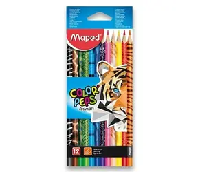 MAPED Pastelky trojboké Color'Peps Animals 12ks