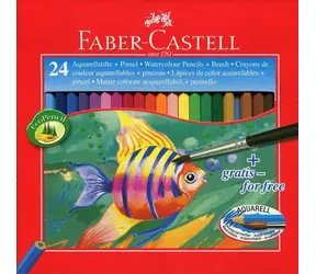 Faber-Castell Akvarelové pastelky 24ks + štětec