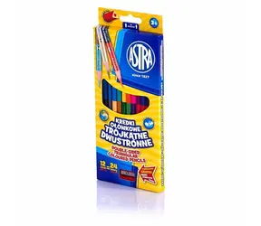 ASTRA Trojhranné oboustranné pastelky 12 ks,24 barev