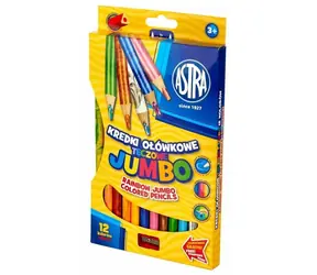ASTRA Duhové pastelky Jumbo 12ks s ořezávátkem