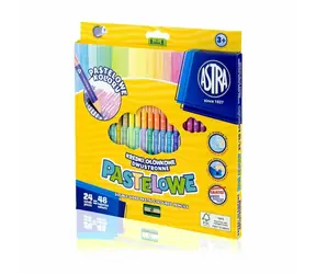 ASTRA Trojhranné pastelové oboustranné pastelky 24 ks,48 barev