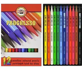 KOH-I-NOOR Pastelky v laku Progresso 12ks