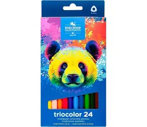 KOH-I-NOOR Trojhranné pastelky Triocolor 24ks Medvěd