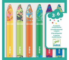 DJECO Duhové voskovky 6ks
