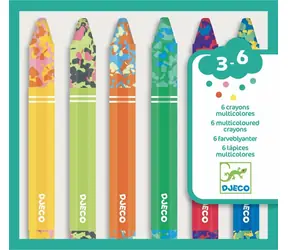 DJECO Duhové voskovky 6ks