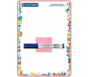 CENTROPEN Stíratelná tabulka A4 (oboustranná) + 2 fixy