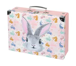 BAAGL Skládací školní kufřík Bunny s kováním / 32.5 x 10.5 x 26 cm