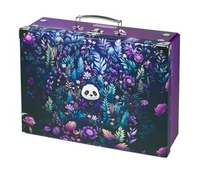 BAAGL Skládací školní kufřík Jungle Panda s kováním / 32.5 x 10.5 x 26 cm