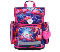 BAAGL Školní aktovka Ergo Plameňáci / 19 l / vhodná od 1. třídy ZŠ