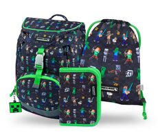 BAAGL 3 SET - Školní set - Airy Minecraft / batoh / penál / sáček