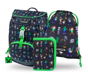BAAGL 3 SET - Školní set - Airy Minecraft / batoh / penál / sáček