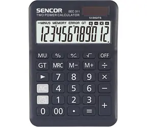 SENCOR SEC 311 / Kalkulačka / 12 místný LCD displej / 1xLR1130