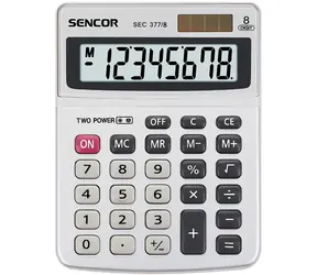 SENCOR SEC 377/8 / Kalkulačka / 8 místný LCD displej / 1xLR41