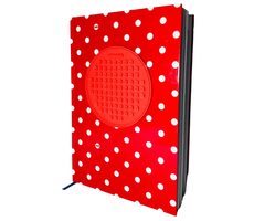 PIXIE CREW Deník A5 červený puntík / 80 linkovaných listů