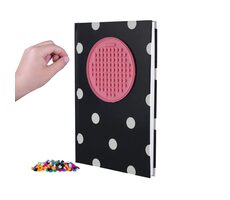 PIXIE CREW deník A5 modrý s bílým puntíkem / 80 linkovaných listů