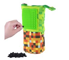 PIXIE CREW Pop Up pouzdro/penál zeleno-hnědé / malý panel / od 6 let