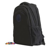 PIXIE CREW Studentský batoh černý s malým panelem / od 6 let