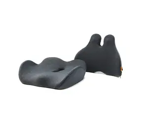 Powerton Set bederní opěrky a podsedáku antracit / ergonomický / paměťová pěna