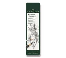 FABER-CASTELL Graphite Aquarelle Grafitová tužka - plechová krabička 5 ks