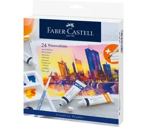 FABER-CASTELL Akvarelové barvy - papírová krabička 24 ks