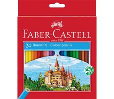 FABER-CASTELL Castle - Pastelka šestihranná - papírová krabička 24 ks