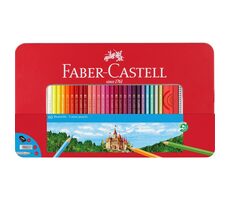 FABER-CASTELL Pastelky šestihranná - plechová krabička 60 ks