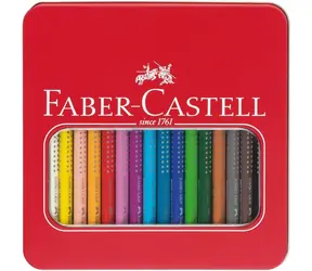 FABER-CASTELL Jumbo Grip Pastelky - plechová krabička 16 ks