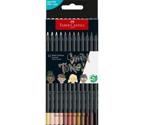 FABER-CASTELL Black Edition Skin Tones - Pastelky - papírová krabička 12 ks