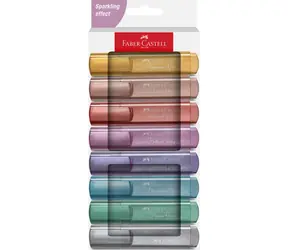 FABER-CASTELL Textliner 46 Metallic Zvýrazňovač - papírová krabička 8 ks