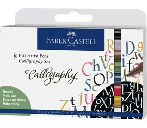 FABER-CASTELL Pitt Artist Pen Calligraphy Popisovač - sada 8 ks