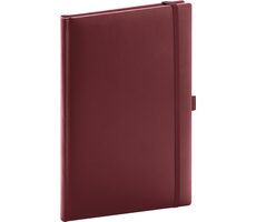 NOTIQUE Notes Balacron, bordó, tečkovaný, 15 x 21 cm