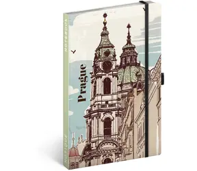 NOTIQUE Notes Praha, linkovaný, 13 x 21 cm