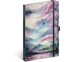 NOTIQUE Notes Sakura, linkovaný, 13 x 21 cm