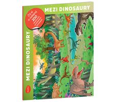Čti a nalepuj – MEZI DINOSAURY, kniha se samolepkami