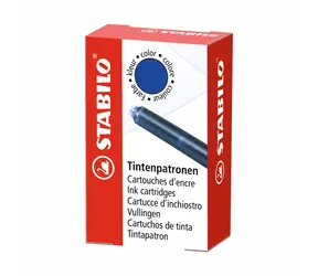 STABILO® Refill - 6 ks balení - modrý zmizíkovatelný inkoust