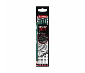STABILO® Othello - ARTY - 6 ks sada - Mix stupňů tvrdosti 1x 2B, B, HB, F, H, 2H