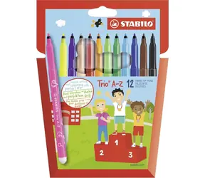 STABILO® Trio A-Z - 12 ks sada - 12 různých barev